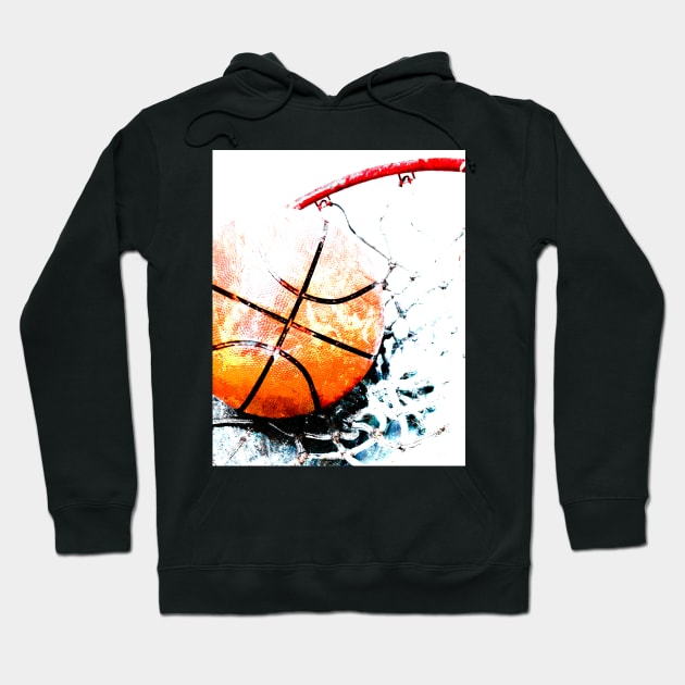 Basketball painting - Basketball poster art print swoosh 118 Hoodie by takumipark